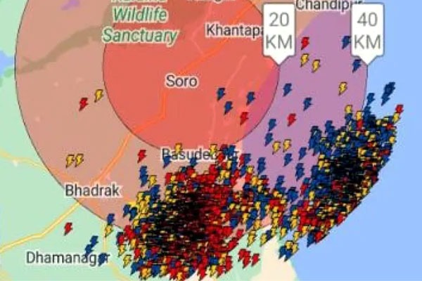 Over 5000 lightning strikes in 30 minutes in Odishas Bhadrak