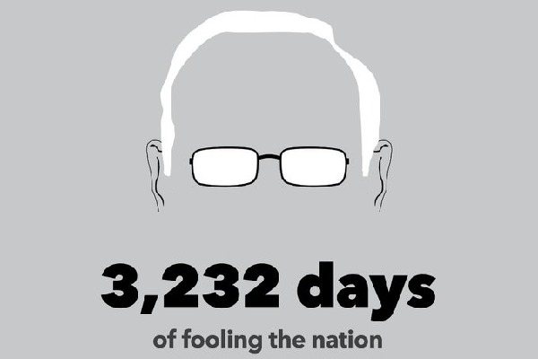 have been fooling the country for 3232 days tweets Congress