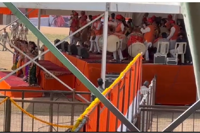 A seat reserved for telangana cm kcr in pm modi sabha