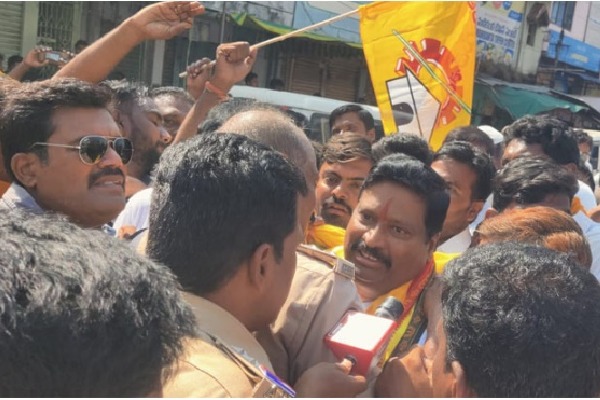 Police Arrests TDP Leader Kommalapati Sridhar