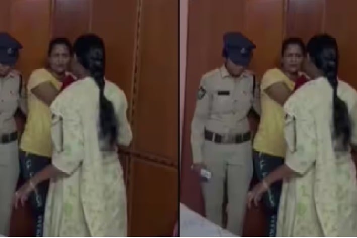 former cm chandrababu objects to police taking Malpuri Kalyani Into custody