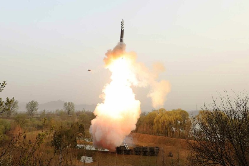  North Korea test fires new solid fuel long range missile warns of extreme horror to rivals