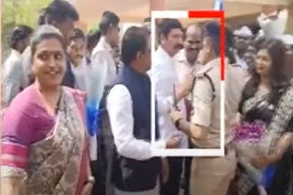 jogi ramesh fired on dsp in minister roja visit