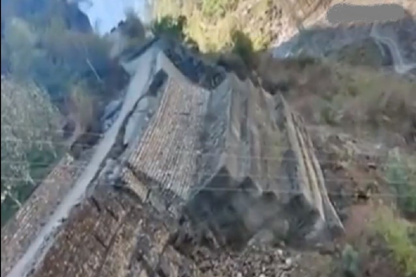 Landslide in Himachals Kinnaur Takes A Chunk Of Road Along