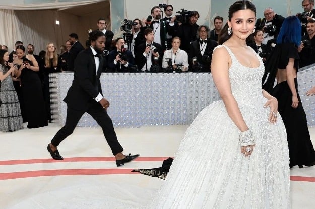 Alia Bhatt makes Met Gala debut in floor-sweeping 'Made in India' white gown