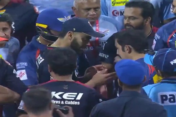 Gambhir charges at Kohli comes face to face after pushing Rahul 