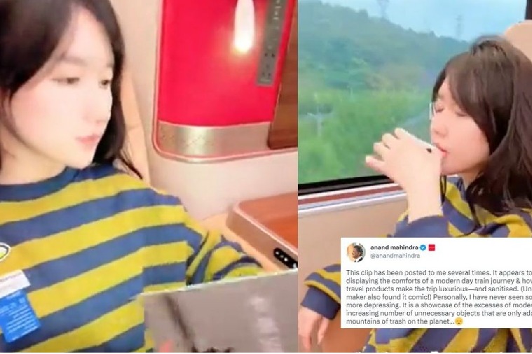 Anand Mahindra take on the illusion of comfort with a video of a train journey vedio