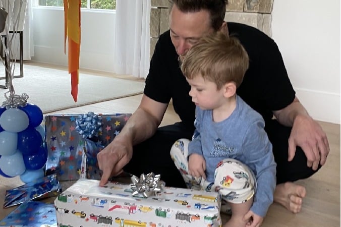 Elon Musk son birthday with super cute