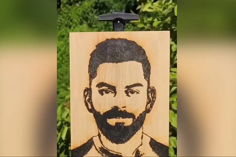 Artist Draws Virat Kohlis Portrait Using Unique Method Netizens are amazed