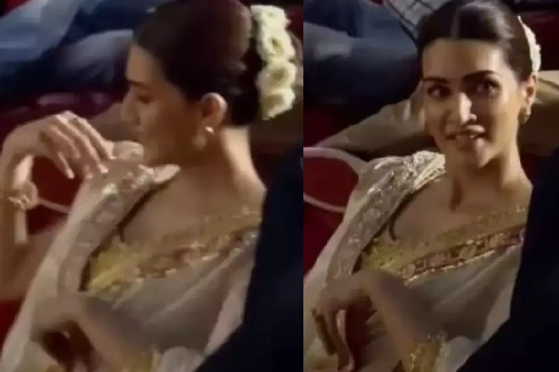 Video of Kriti Sanon sitting on floor at 'Adipurush' trailer launch goes viral