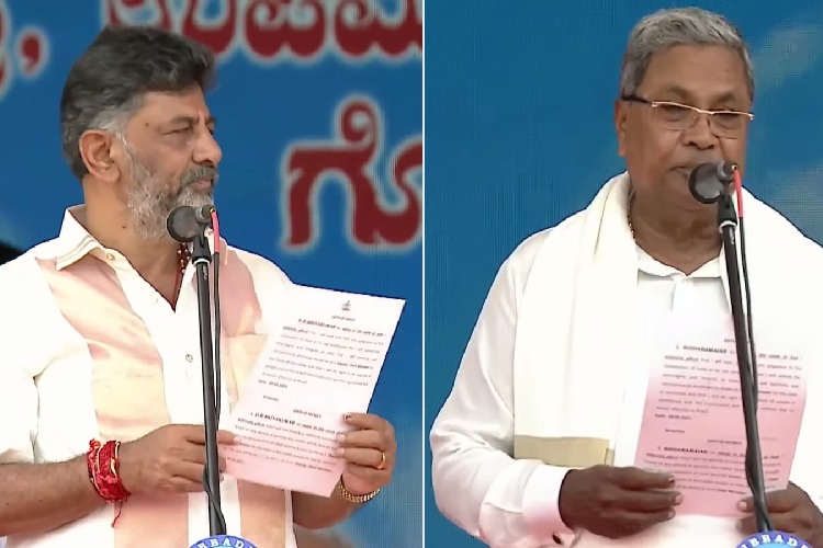 Siddaramaiah, Shivakumar take oath as new Karnataka CM, DyCM