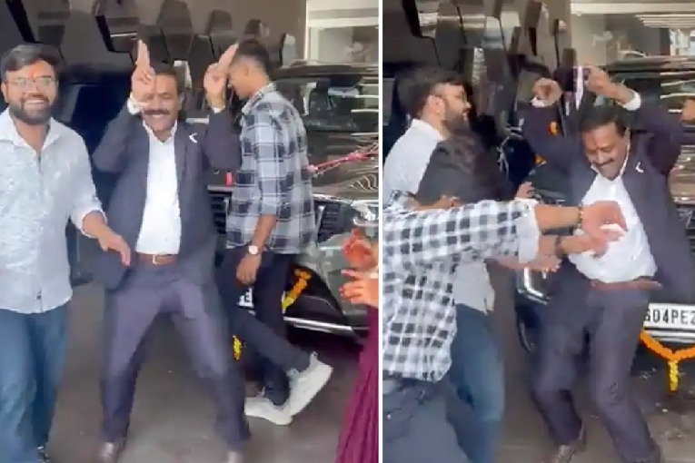 Family buys car celebrates with a dance in the showroom Anand Mahindra shares heartwarming video
