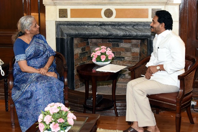 CM Jagan met union finance minister Nirmala Sitharaman 