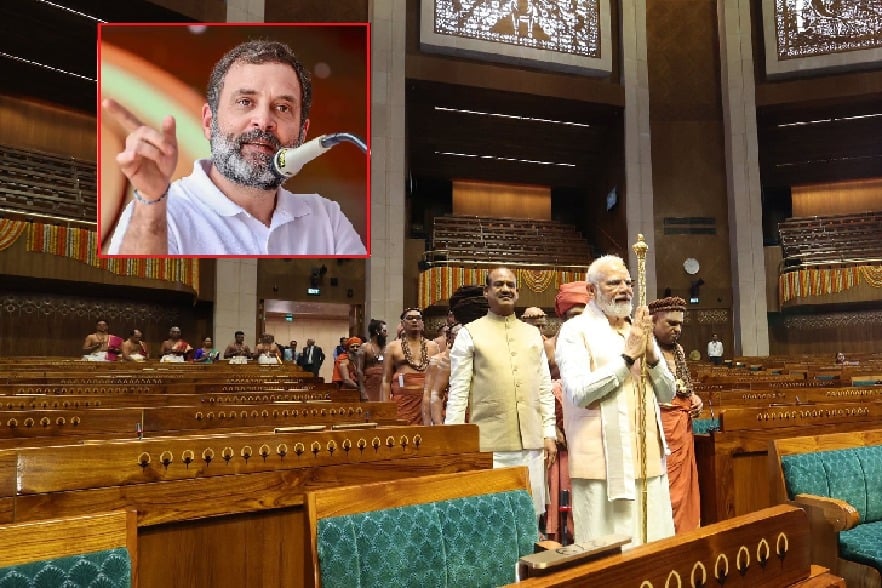 parliament is the voice of the people rahul taunts pm modi as new parliament is inaugurated