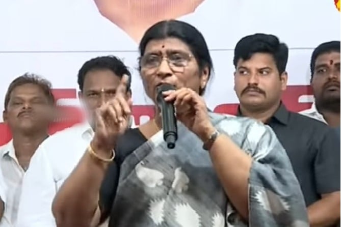 Lakshmi Parvathi attends NTR Centenary Celebrations in Vijayawada
