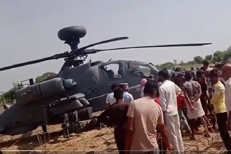 IAF Apache Helicopter made emergency landing In Madhya Pradesh