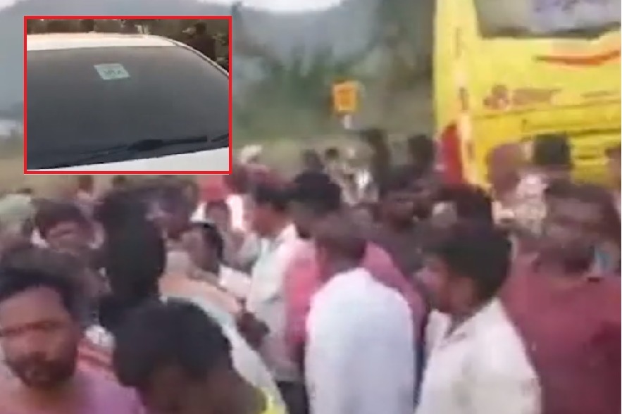 minister jogi ramesh followers attacked pilgrims in ntr district