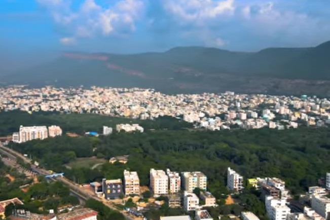Helicopter Ride for Tirupati aerial view 