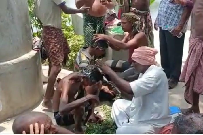 Bahanaga locals shave heads and hold 10th day ritual for Odisha train accident victims