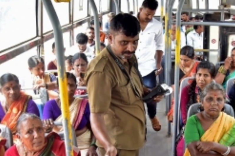 Women turn out in big numbers after free bus travel scheme launched in Karnataka