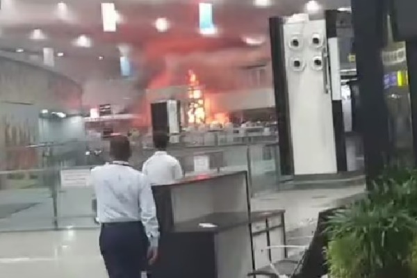 Fire accident in Kolkata airport