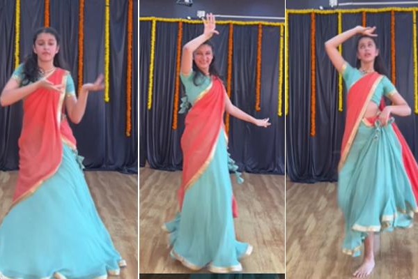 mahesh babu daughter sitara dance saranga dariya song
