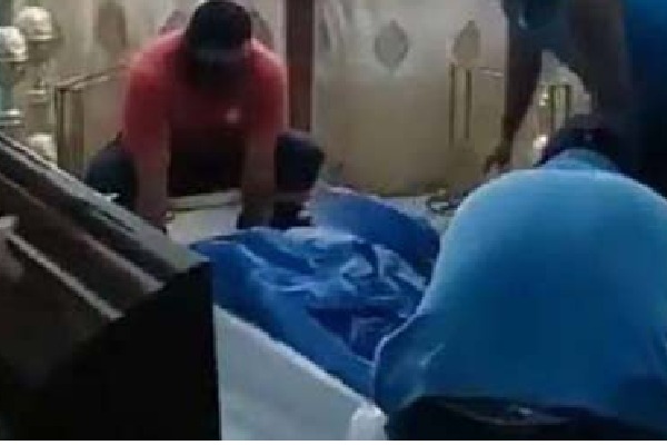 Woman who knocked coffin has died in hospital