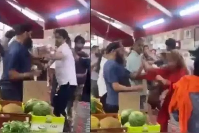 fight erupts over buying mangoes between Pakistanis in london video goes viral 