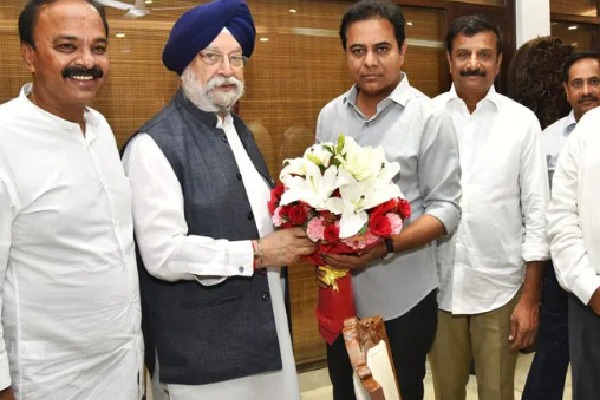 Minister KTR urges union minister to MGNREGA like scheme for urban poor