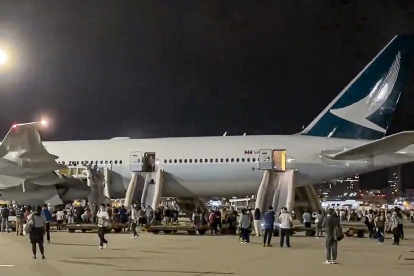 Close shave for Hong Kong Cathay Pacific flight as 12 wheels damaged when emergency brakes applied just before takeoff 