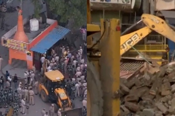 Hanuman Temple and dargah demolished in northeast Delhi  