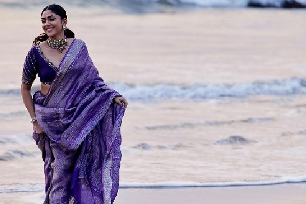 Mrunal Thakur exudes elegance in a traditional saree in '#Nani30' first look