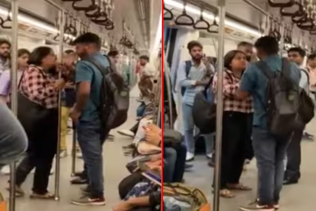 Woman Scolds Slaps Man in Delhi Metro video goes viral
