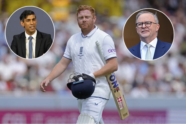 british and australian prime ministers have traded verbal bouncers after bairstow out row