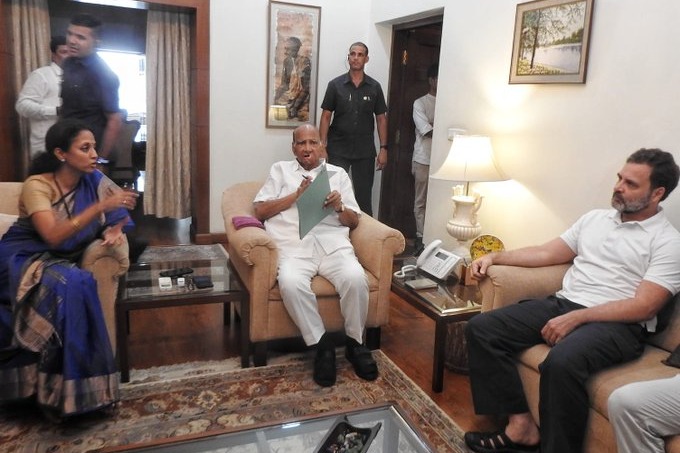 NCP split: Rahul meets Shard Pawar, extends support