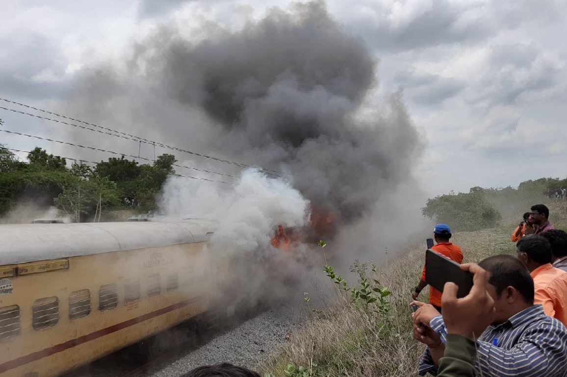 Telangana DGP tweets on train fire accident