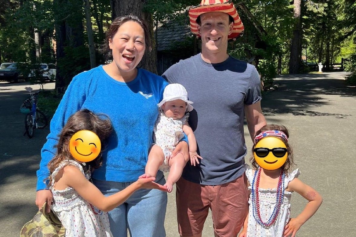Mark Zuckerberg posts family photo on Instagram carefully hides faces of his children and you should too