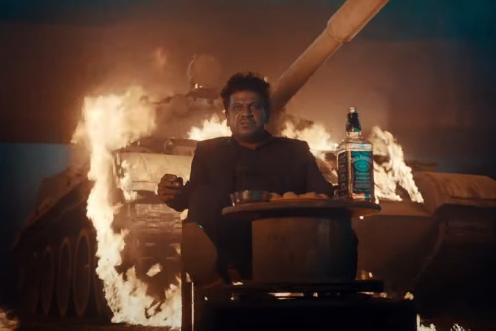 Shiva Rajkumar oozes swag as he digs whisky pani puri in 'Ghost' teaser
