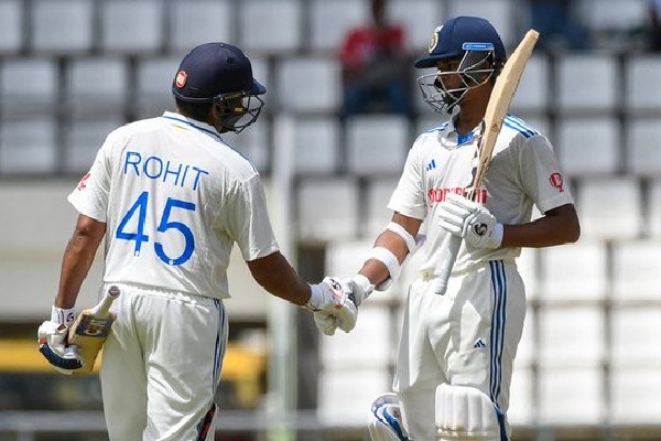 1st Test, Day 2: Jaiswal, Rohit slam fifties; take India to 146/0 at lunch against West Indies
