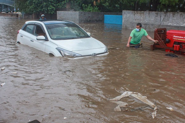Flooding Near Arvind Kejriwals Home   