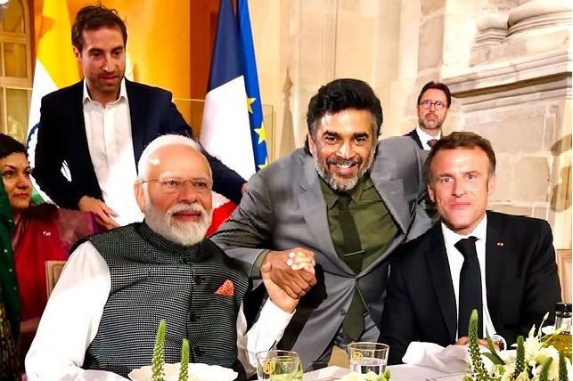 Madhavan dines with PM Modi, French President at Louvre