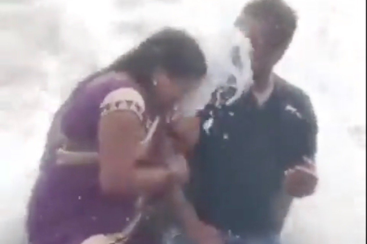 Woman swept away by wave at Bandra Bandstand as her kids scream in horror
