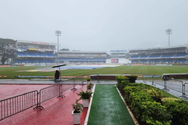 WI v Ind: Second Test ends in a draw as rain washes out fifth day's play