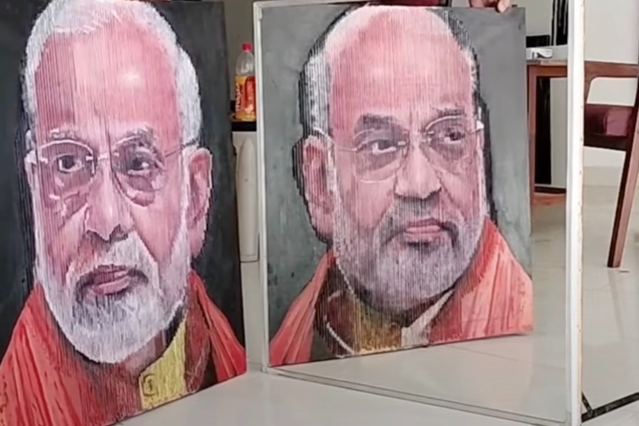 Akbar Momin 3D paintings of ModiShah Ram Hanuman have made him a celebrity