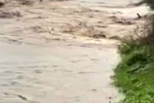 Car Swept away in brook in Siddipet district 