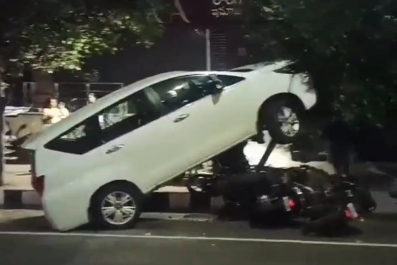 Vizag: Woman's SUV runs amok, rams into the parked vehicles