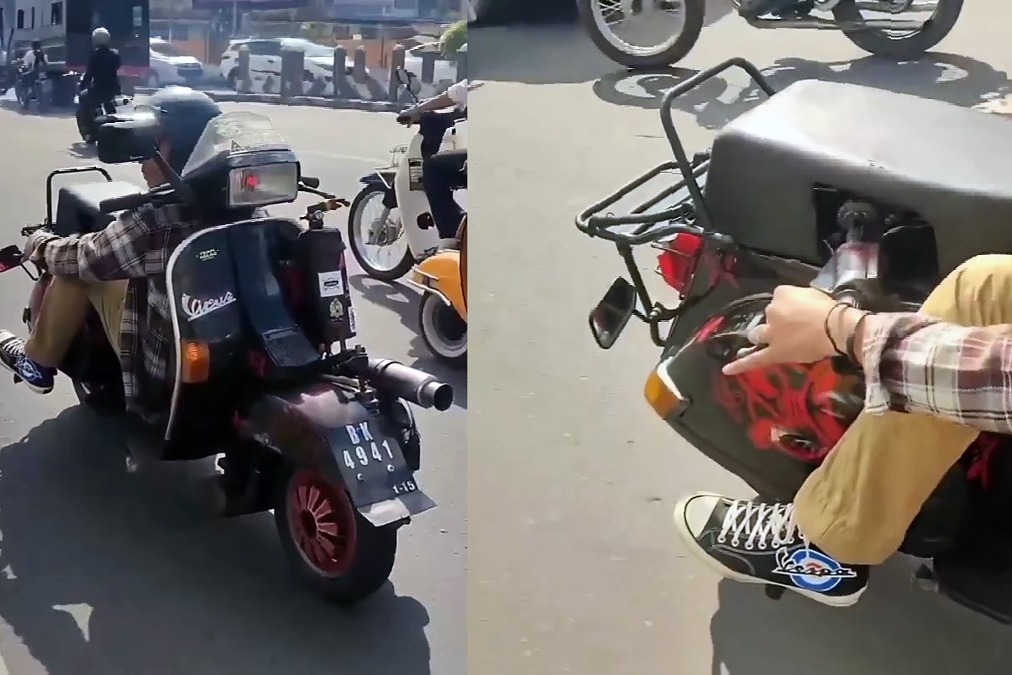 An ulta scooter made with jugaad has left the internet confused