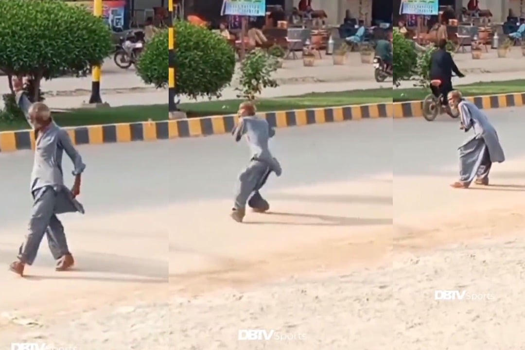 Video Of Old Man Playing Imaginary Cricket Is Viral