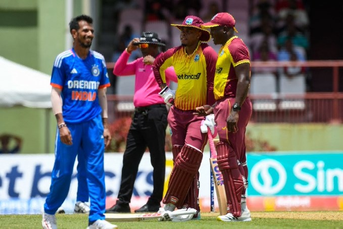 West Indies set 160 runs target to Team India in 3rd T20I