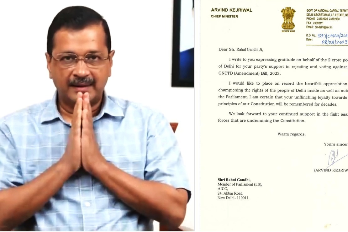 Kejriwal thanks Rahul, Kharge for support against Delhi Services Bill